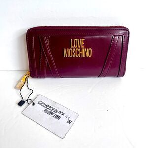 Love Moschino Maroon Women's Fashion Wallet NWT